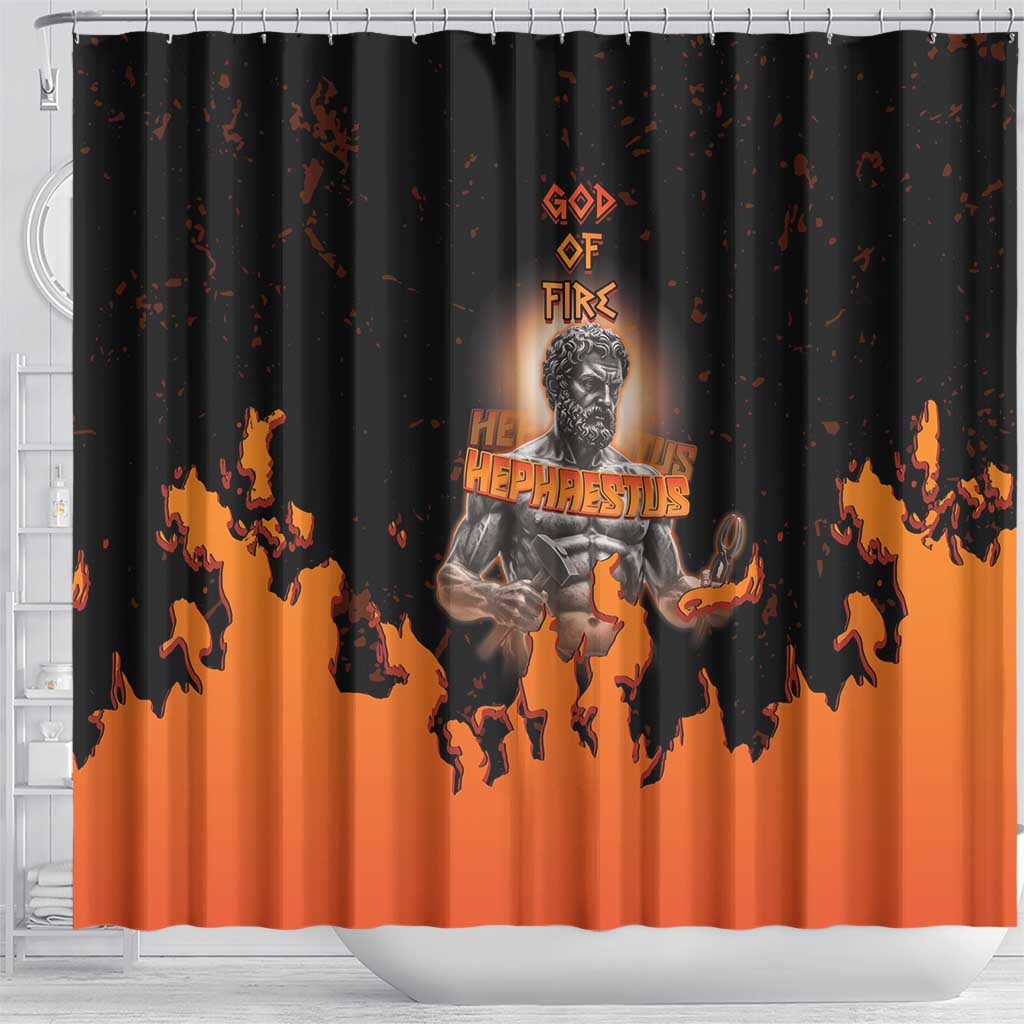 Ancient Greek Hephaestus Shower Curtain God Of Fire - Wonder Print Shop