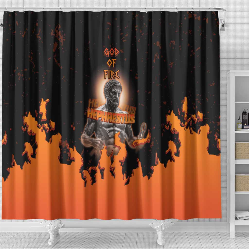 Ancient Greek Hephaestus Shower Curtain God Of Fire - Wonder Print Shop