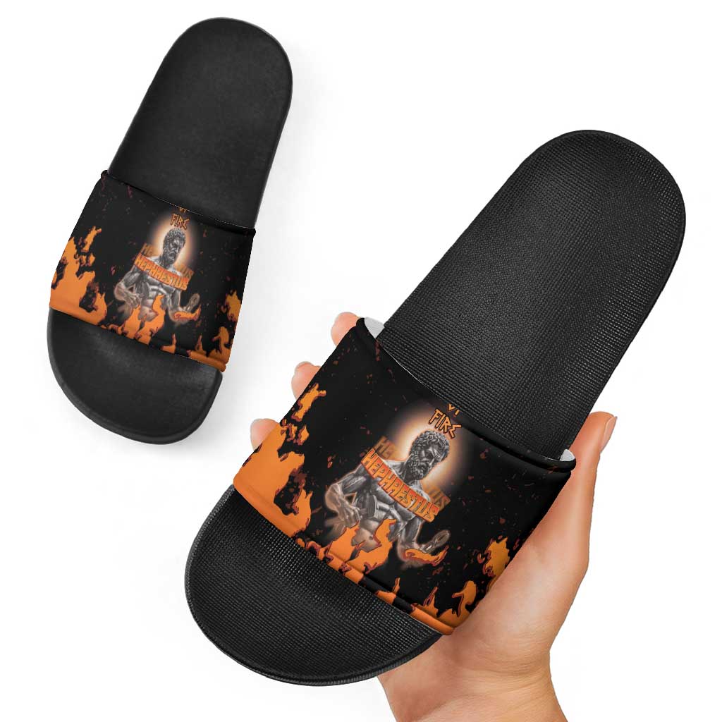 Ancient Greek Hephaestus Slide Sandals God Of Fire - Wonder Print Shop