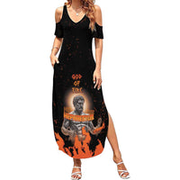 Ancient Greek Hephaestus Summer Maxi Dress God Of Fire - Wonder Print Shop