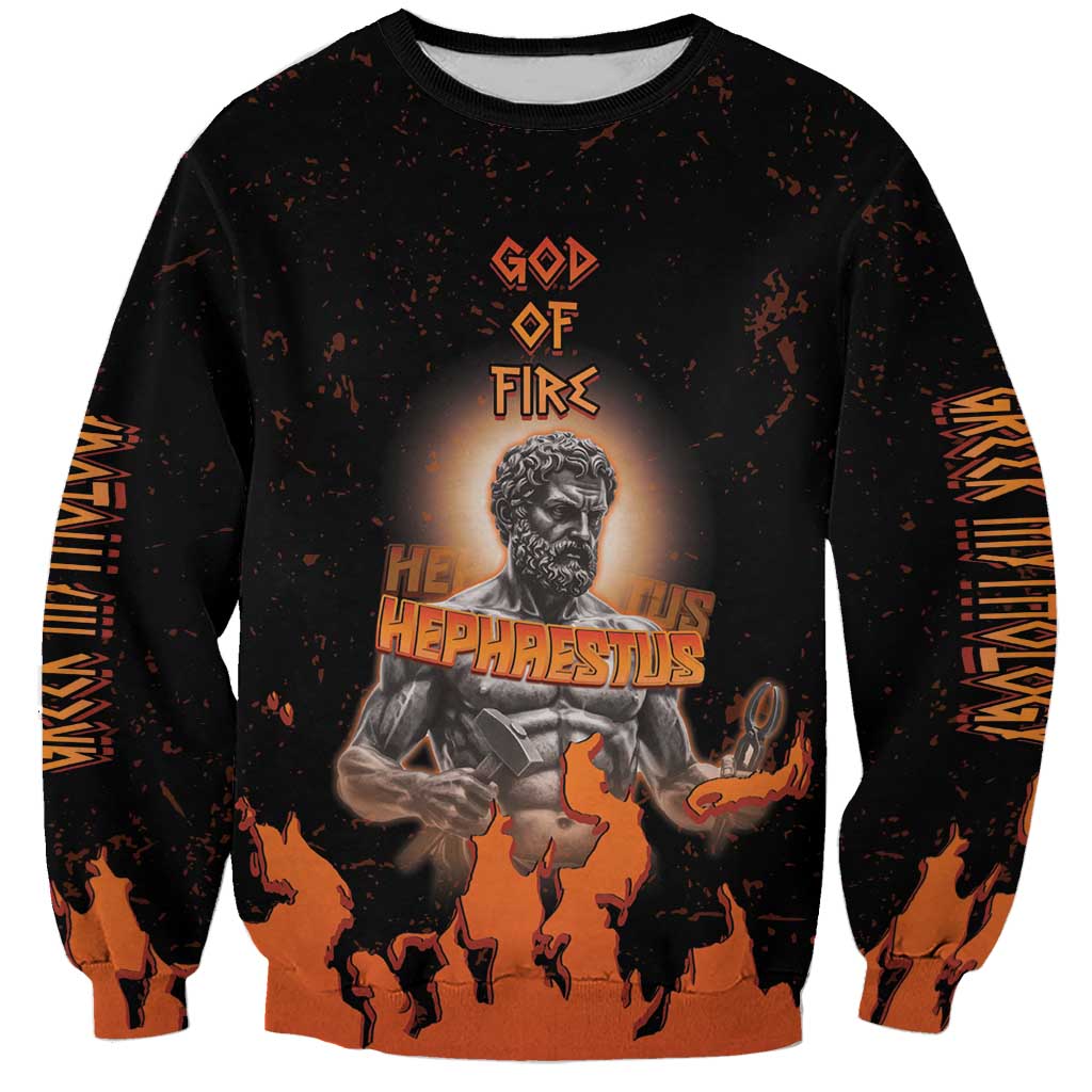Ancient Greek Hephaestus Sweatshirt God Of Fire - Wonder Print Shop