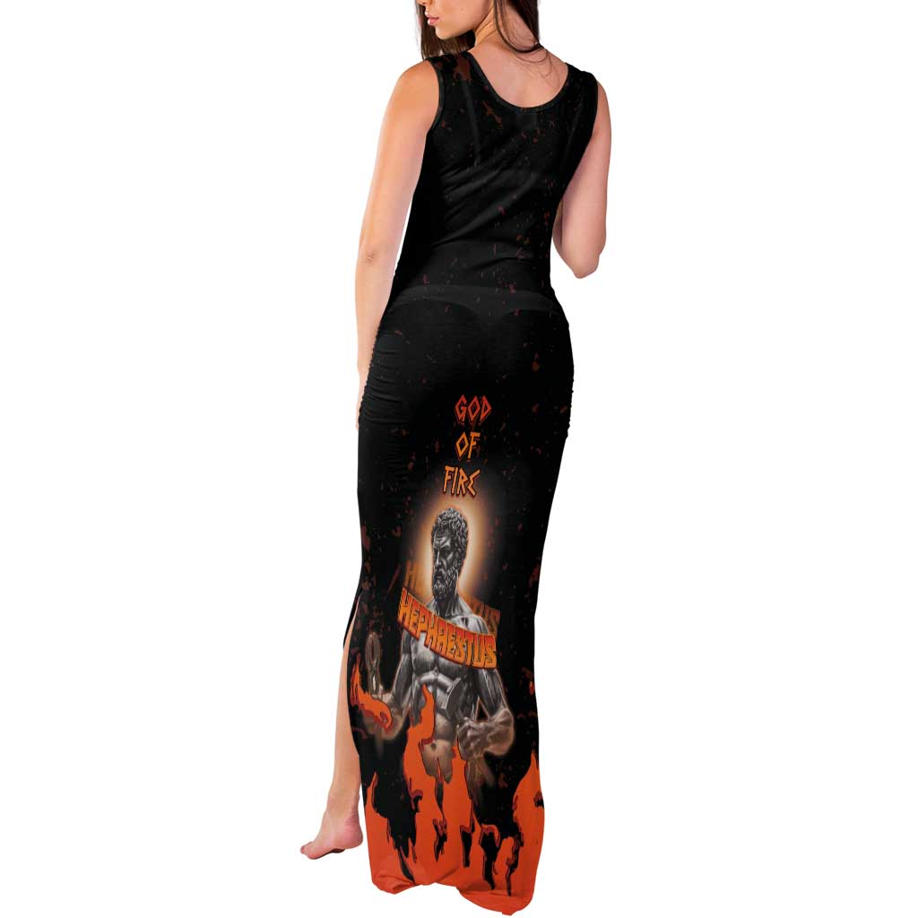 Ancient Greek Hephaestus Tank Maxi Dress God Of Fire - Wonder Print Shop