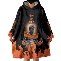 Ancient Greek Hephaestus Wearable Blanket Hoodie God Of Fire - Wonder Print Shop