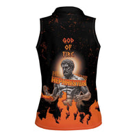 Ancient Greek Hephaestus Women Sleeveless Polo Shirt God Of Fire - Wonder Print Shop