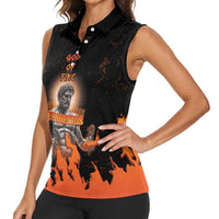 Ancient Greek Hephaestus Women Sleeveless Polo Shirt God Of Fire - Wonder Print Shop