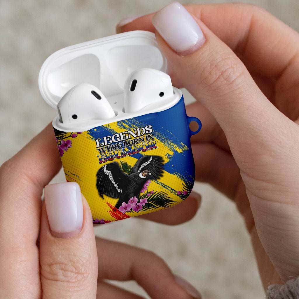 Ecuador AirPods Case Andean Condor With Phalaenopsis Orchid - Wonder Print Shop