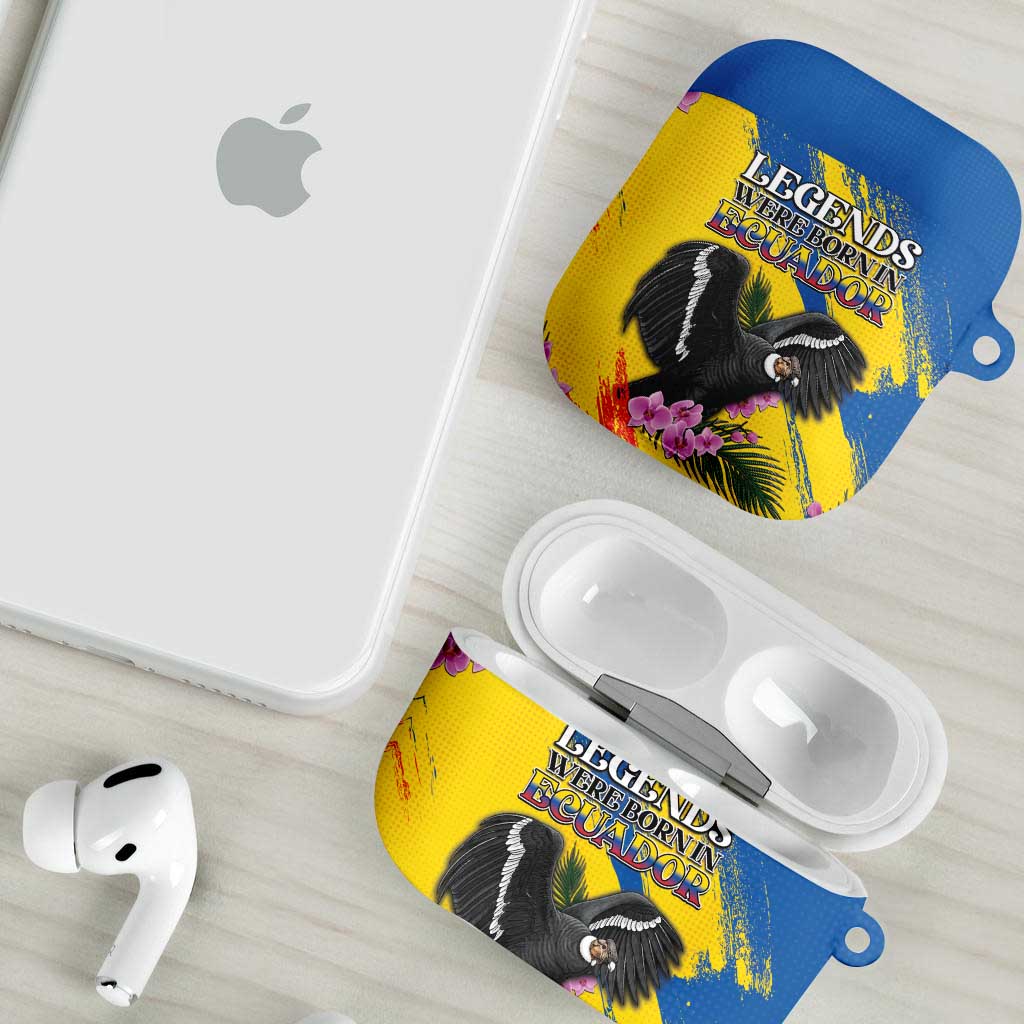 Ecuador AirPods Case Andean Condor With Phalaenopsis Orchid - Wonder Print Shop