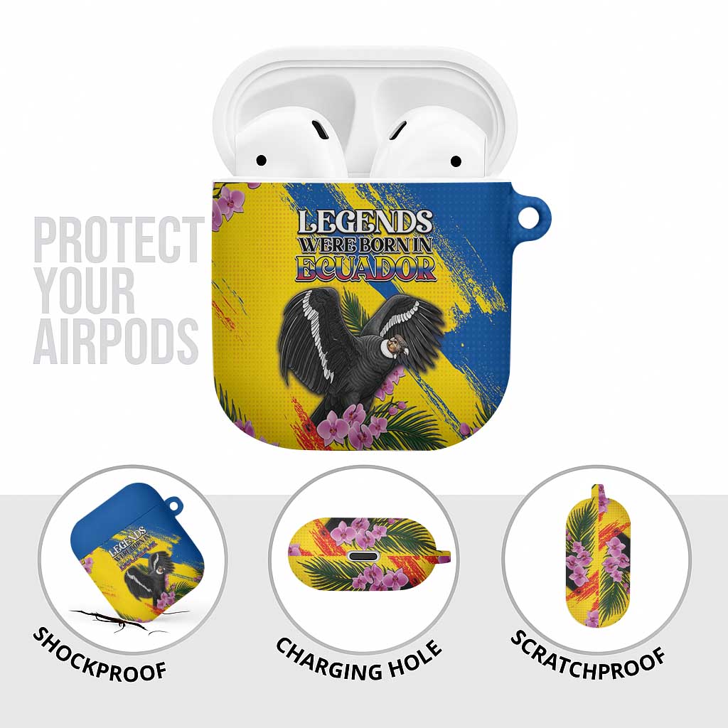 Ecuador AirPods Case Andean Condor With Phalaenopsis Orchid - Wonder Print Shop