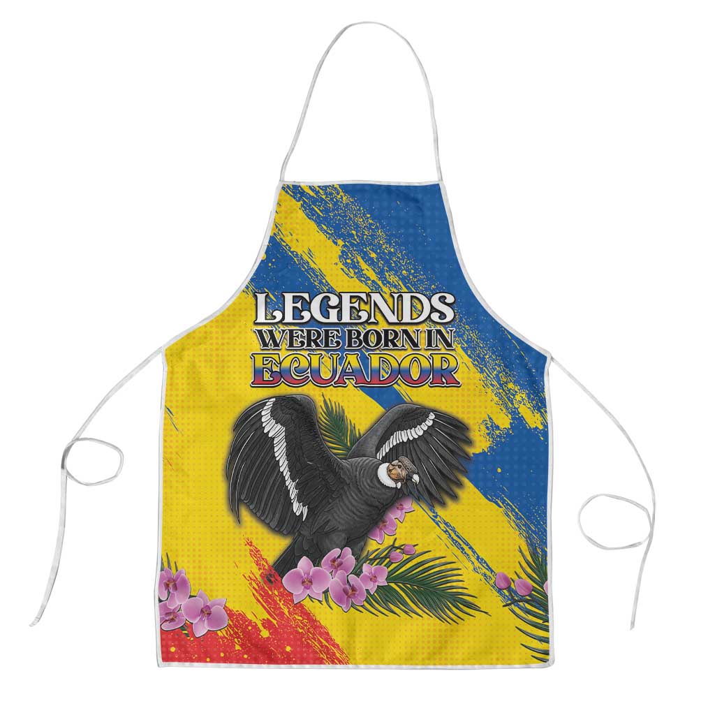 Ecuador Apron Andean Condor With Phalaenopsis Orchid - Wonder Print Shop