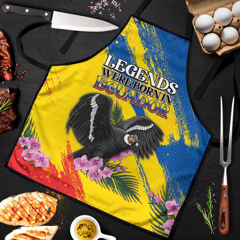 Ecuador Apron Andean Condor With Phalaenopsis Orchid - Wonder Print Shop