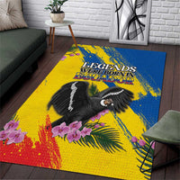 Ecuador Area Rug Andean Condor With Phalaenopsis Orchid - Wonder Print Shop