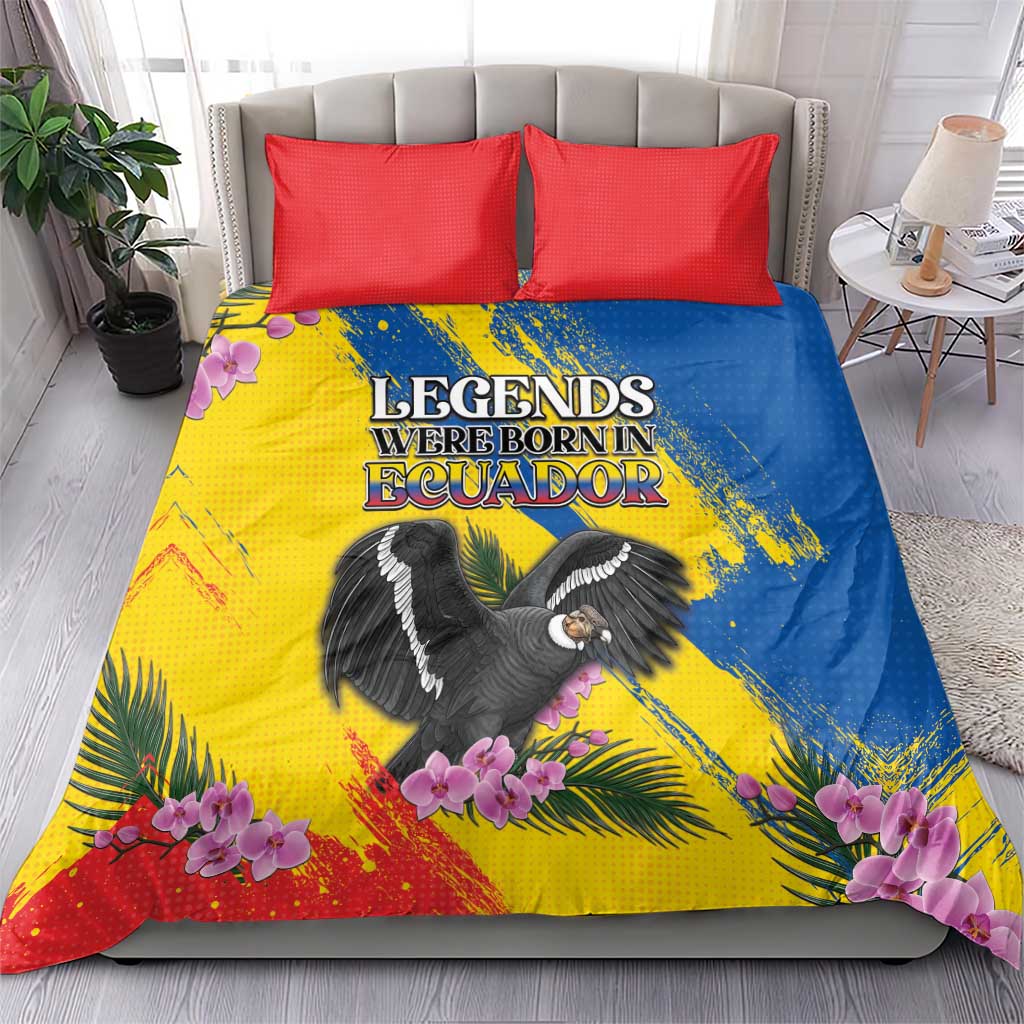 Ecuador Bedding Set Andean Condor With Phalaenopsis Orchid - Wonder Print Shop