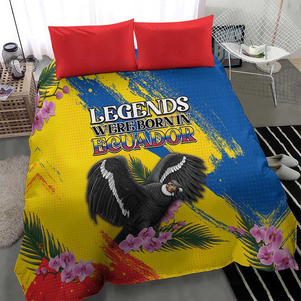 Ecuador Bedding Set Andean Condor With Phalaenopsis Orchid - Wonder Print Shop