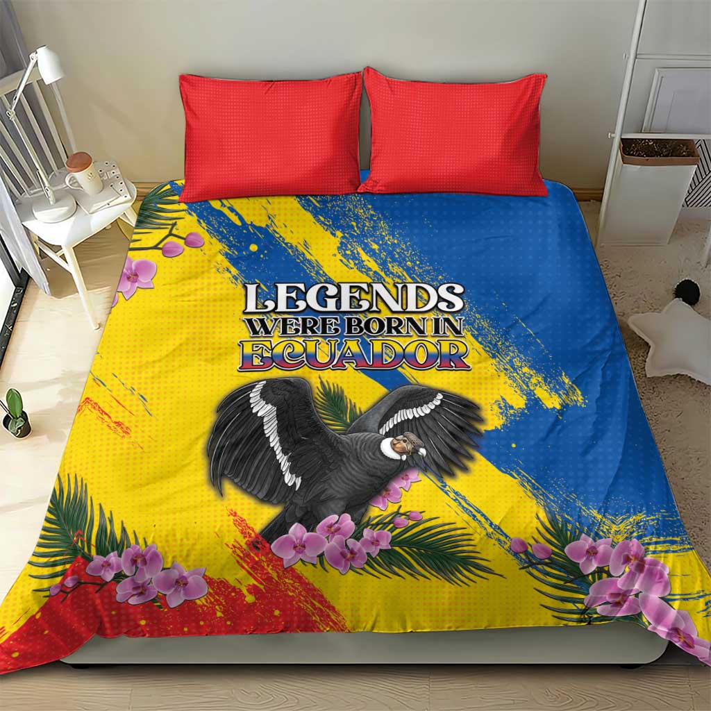 Ecuador Bedding Set Andean Condor With Phalaenopsis Orchid - Wonder Print Shop