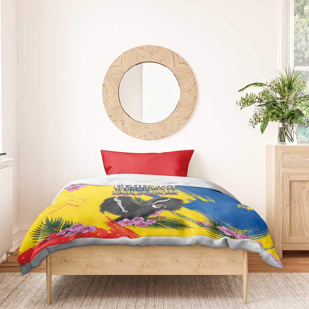 Ecuador Bedding Set Andean Condor With Phalaenopsis Orchid - Wonder Print Shop