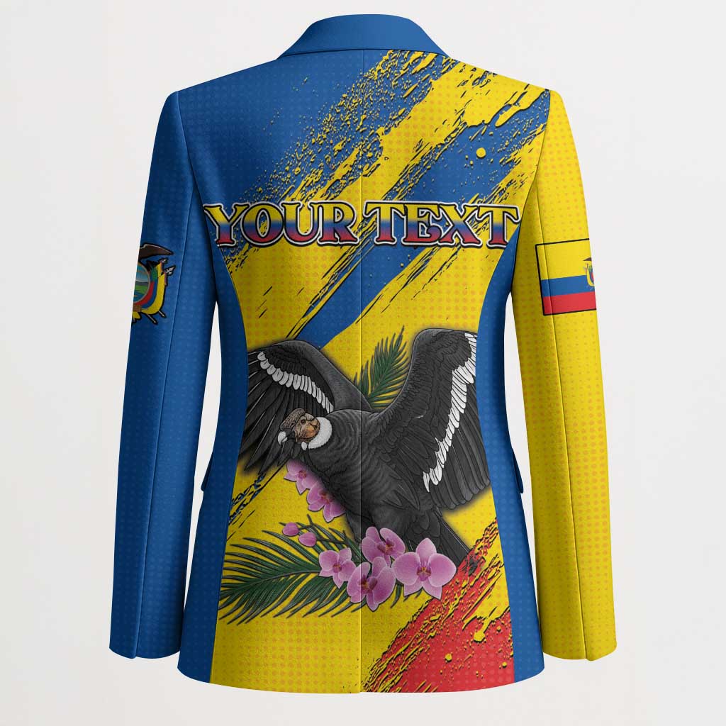 Personalized Ecuador Blazer Andean Condor With Phalaenopsis Orchid - Wonder Print Shop