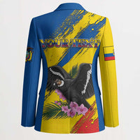 Personalized Ecuador Blazer Andean Condor With Phalaenopsis Orchid - Wonder Print Shop