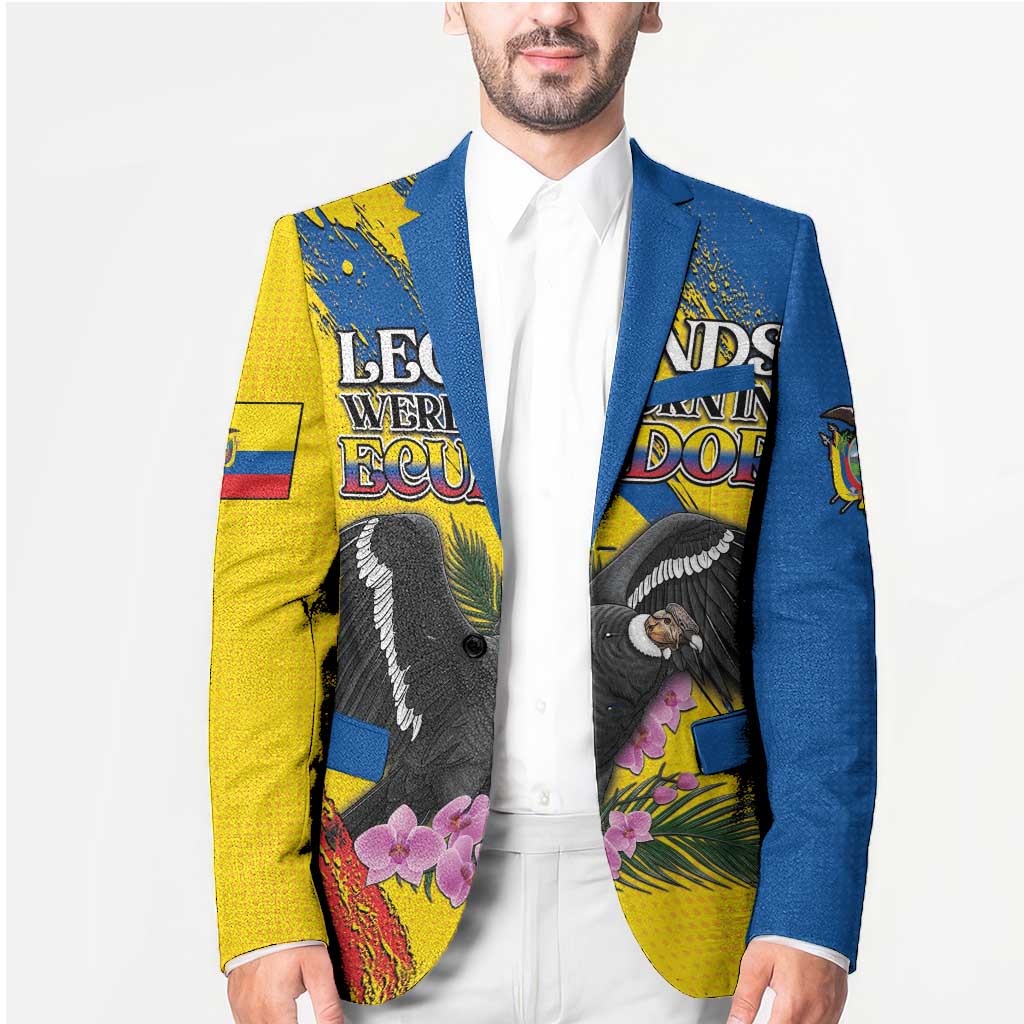Personalized Ecuador Blazer Andean Condor With Phalaenopsis Orchid - Wonder Print Shop