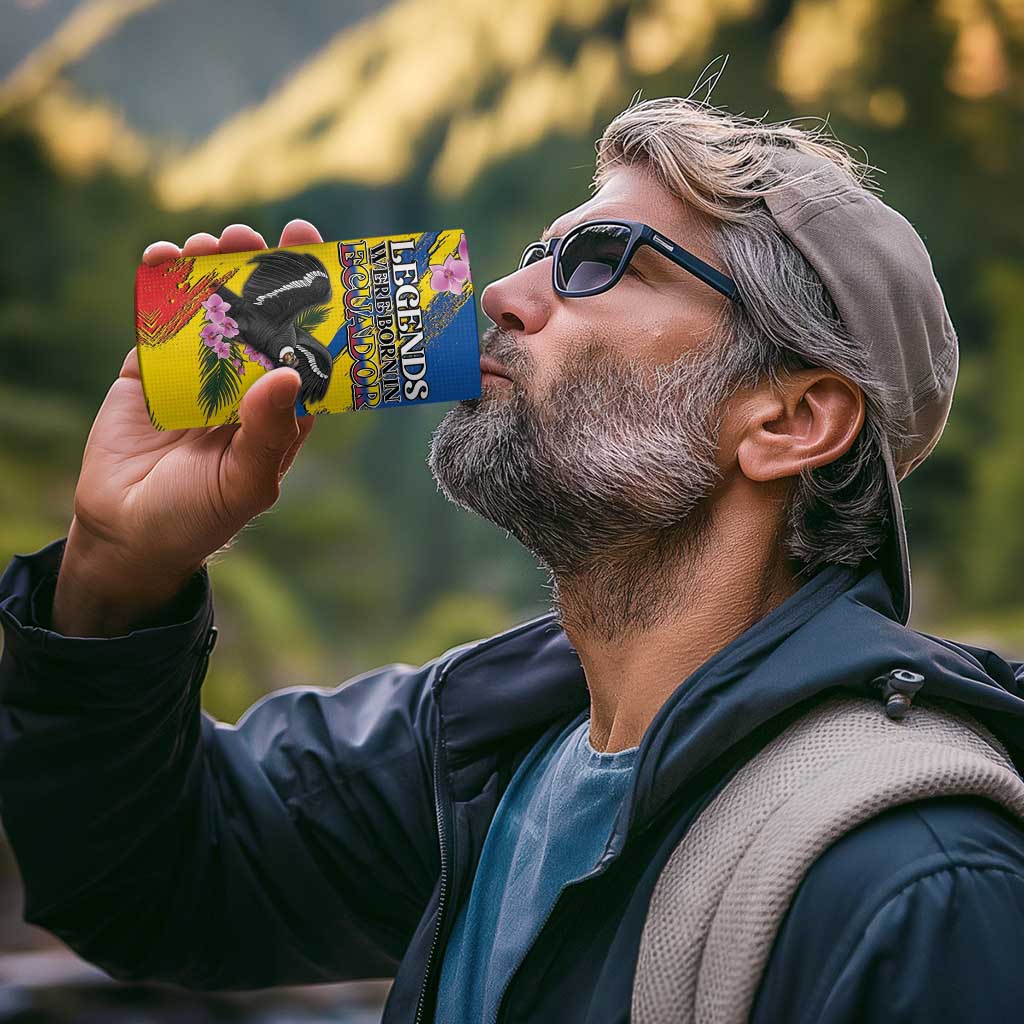 Personalized Ecuador 4 in 1 Can Cooler Tumbler Andean Condor With Phalaenopsis Orchid - Wonder Print Shop