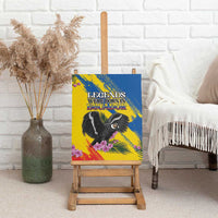 Ecuador Canvas Wall Art Andean Condor With Phalaenopsis Orchid - Wonder Print Shop