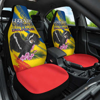Ecuador Car Seat Cover Andean Condor With Phalaenopsis Orchid - Wonder Print Shop