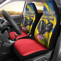 Ecuador Car Seat Cover Andean Condor With Phalaenopsis Orchid - Wonder Print Shop