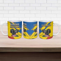 Personalized Ecuador Ceramic Mug Andean Condor With Phalaenopsis Orchid - Wonder Print Shop