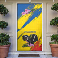 Ecuador Door Cover Andean Condor With Phalaenopsis Orchid - Wonder Print Shop