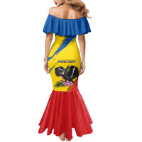 Personalized Ecuador Family Matching Mermaid Dress and Hawaiian Shirt Andean Condor With Phalaenopsis Orchid - Wonder Print Shop