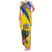 Personalized Ecuador Family Matching Tank Maxi Dress and Hawaiian Shirt Andean Condor With Phalaenopsis Orchid - Wonder Print Shop