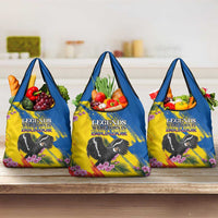 Ecuador Grocery Bag Andean Condor With Phalaenopsis Orchid - Wonder Print Shop