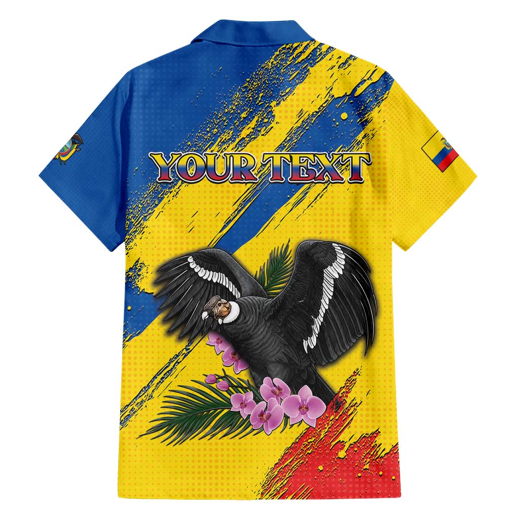 Personalized Ecuador Hawaiian Shirt Andean Condor With Phalaenopsis Orchid - Wonder Print Shop