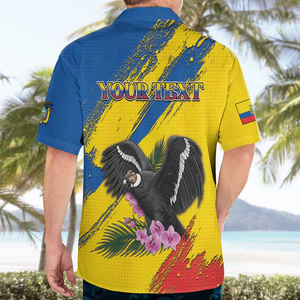 Personalized Ecuador Hawaiian Shirt Andean Condor With Phalaenopsis Orchid - Wonder Print Shop