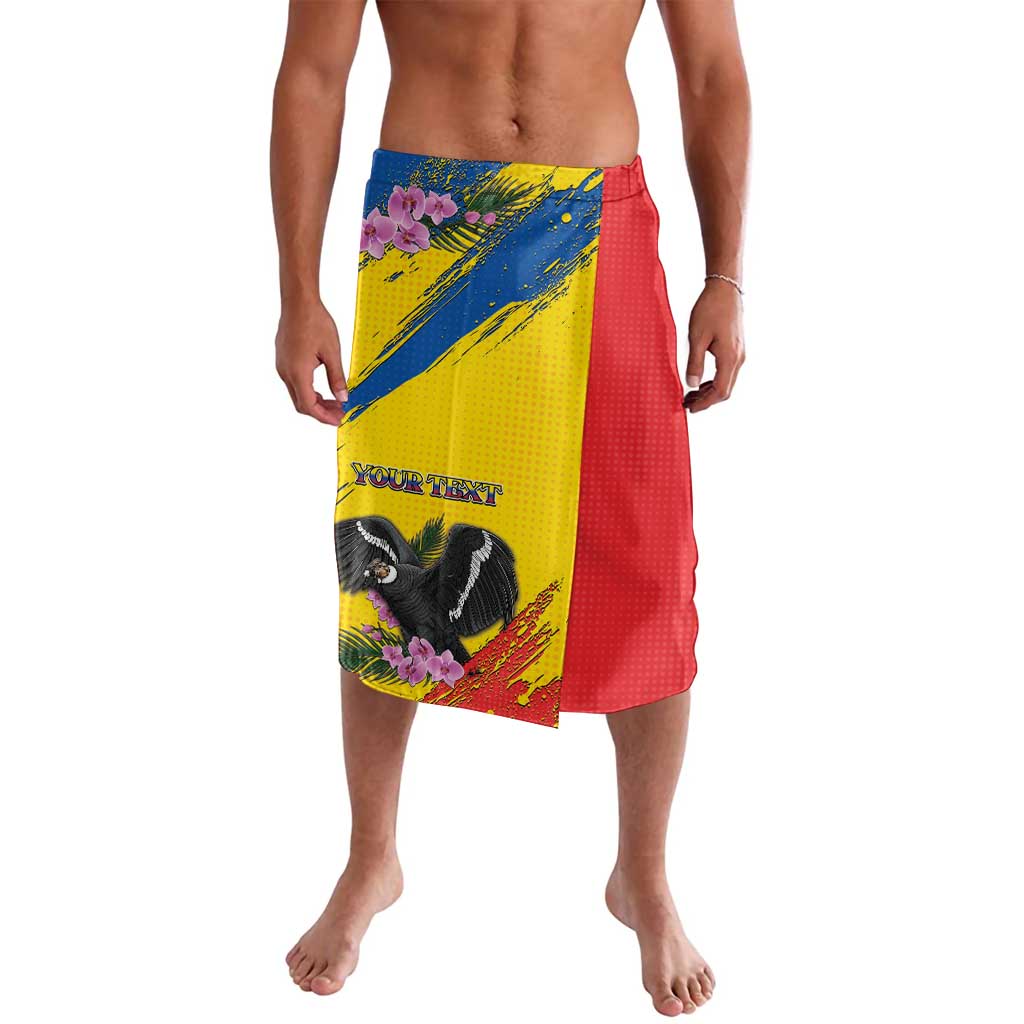 Personalized Ecuador Lavalava Andean Condor With Phalaenopsis Orchid - Wonder Print Shop