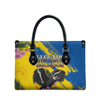 Ecuador Leather Bag Andean Condor With Phalaenopsis Orchid - Wonder Print Shop
