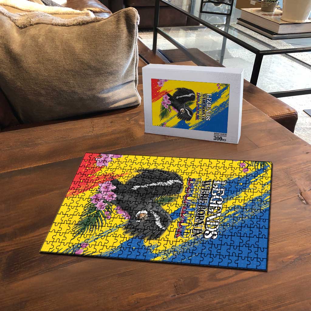 Ecuador Puzzle Andean Condor With Phalaenopsis Orchid - Wonder Print Shop