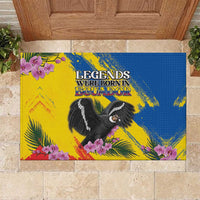 Ecuador Rubber Doormat Andean Condor With Phalaenopsis Orchid - Wonder Print Shop