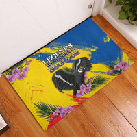 Ecuador Rubber Doormat Andean Condor With Phalaenopsis Orchid - Wonder Print Shop