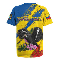 Personalized Ecuador Rugby Jersey Andean Condor With Phalaenopsis Orchid - Wonder Print Shop