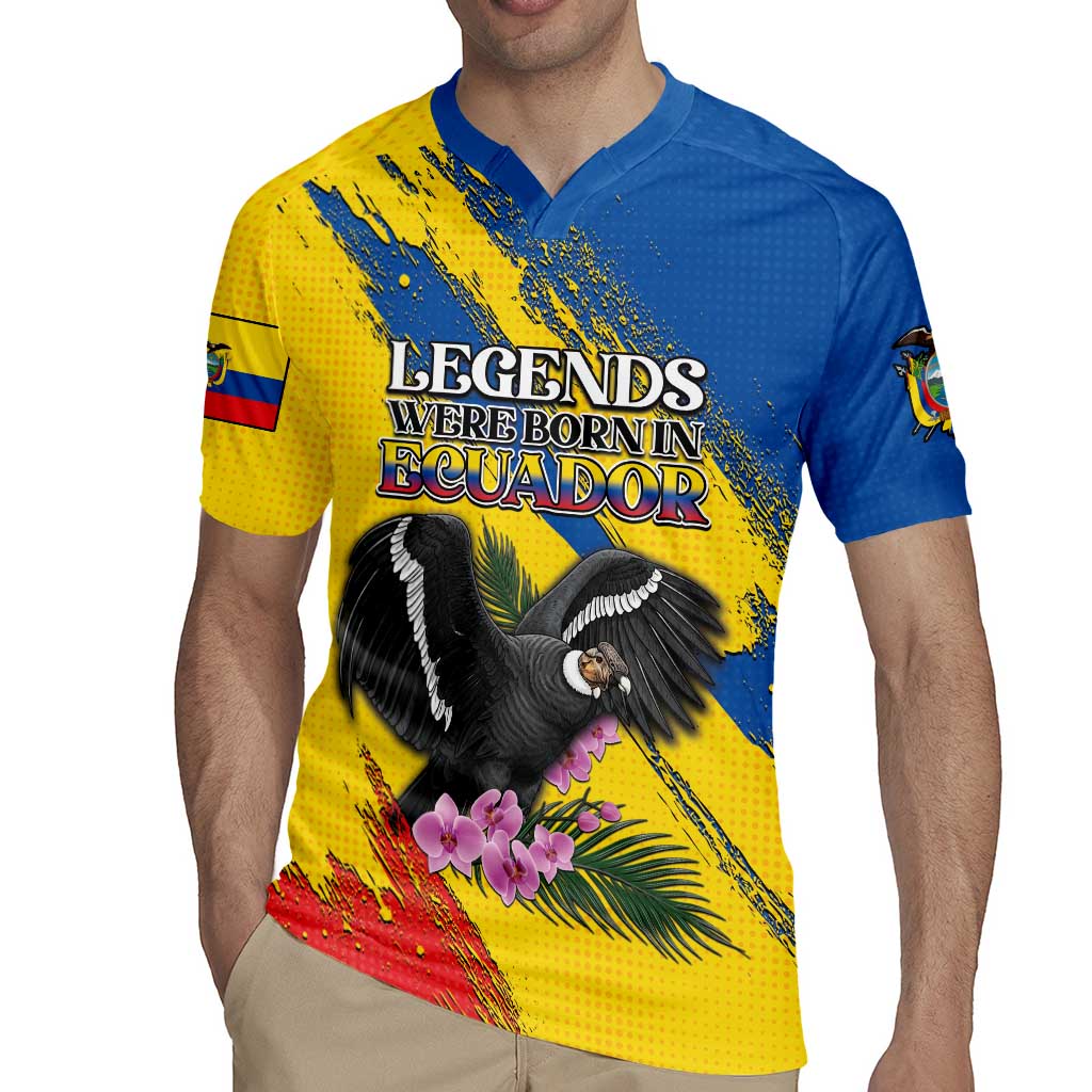 Personalized Ecuador Rugby Jersey Andean Condor With Phalaenopsis Orchid - Wonder Print Shop