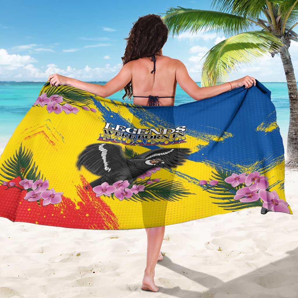 Ecuador Sarong Andean Condor With Phalaenopsis Orchid - Wonder Print Shop