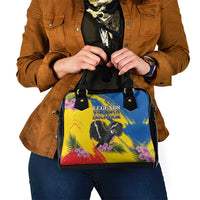 Ecuador Shoulder Handbag Andean Condor With Phalaenopsis Orchid - Wonder Print Shop