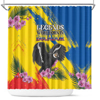 Ecuador Shower Curtain Andean Condor With Phalaenopsis Orchid - Wonder Print Shop