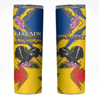 Personalized Ecuador Skinny Tumbler Andean Condor With Phalaenopsis Orchid - Wonder Print Shop