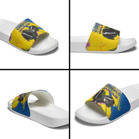 Ecuador Slide Sandals Andean Condor With Phalaenopsis Orchid - Wonder Print Shop