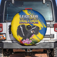 Ecuador Spare Tire Cover Andean Condor With Phalaenopsis Orchid - Wonder Print Shop