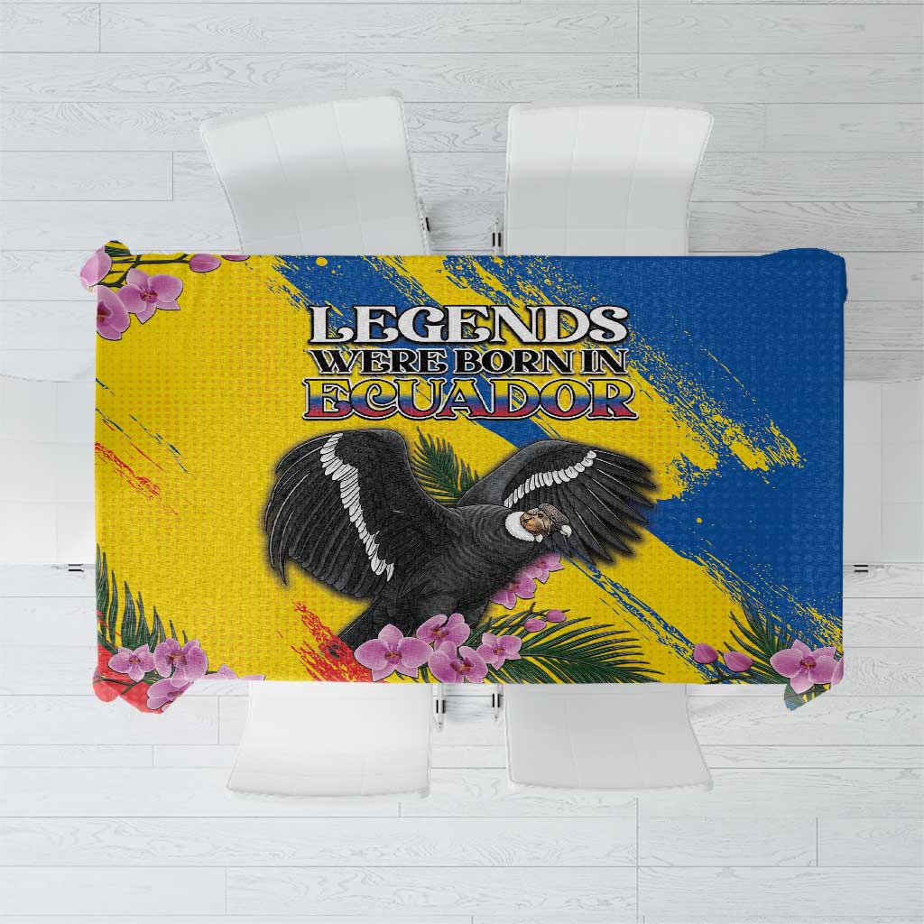 Ecuador Tablecloth Andean Condor With Phalaenopsis Orchid - Wonder Print Shop