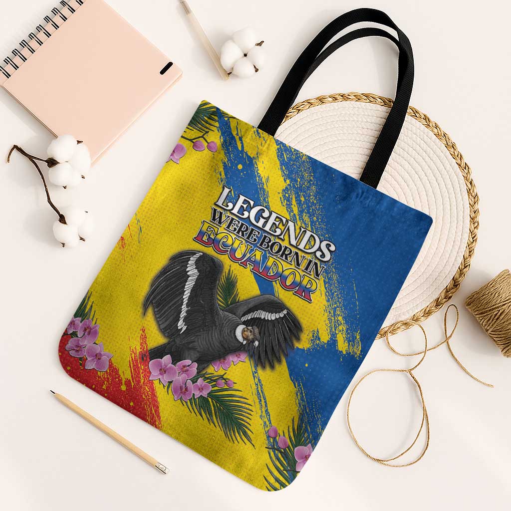 Ecuador Tote Bag Andean Condor With Phalaenopsis Orchid - Wonder Print Shop