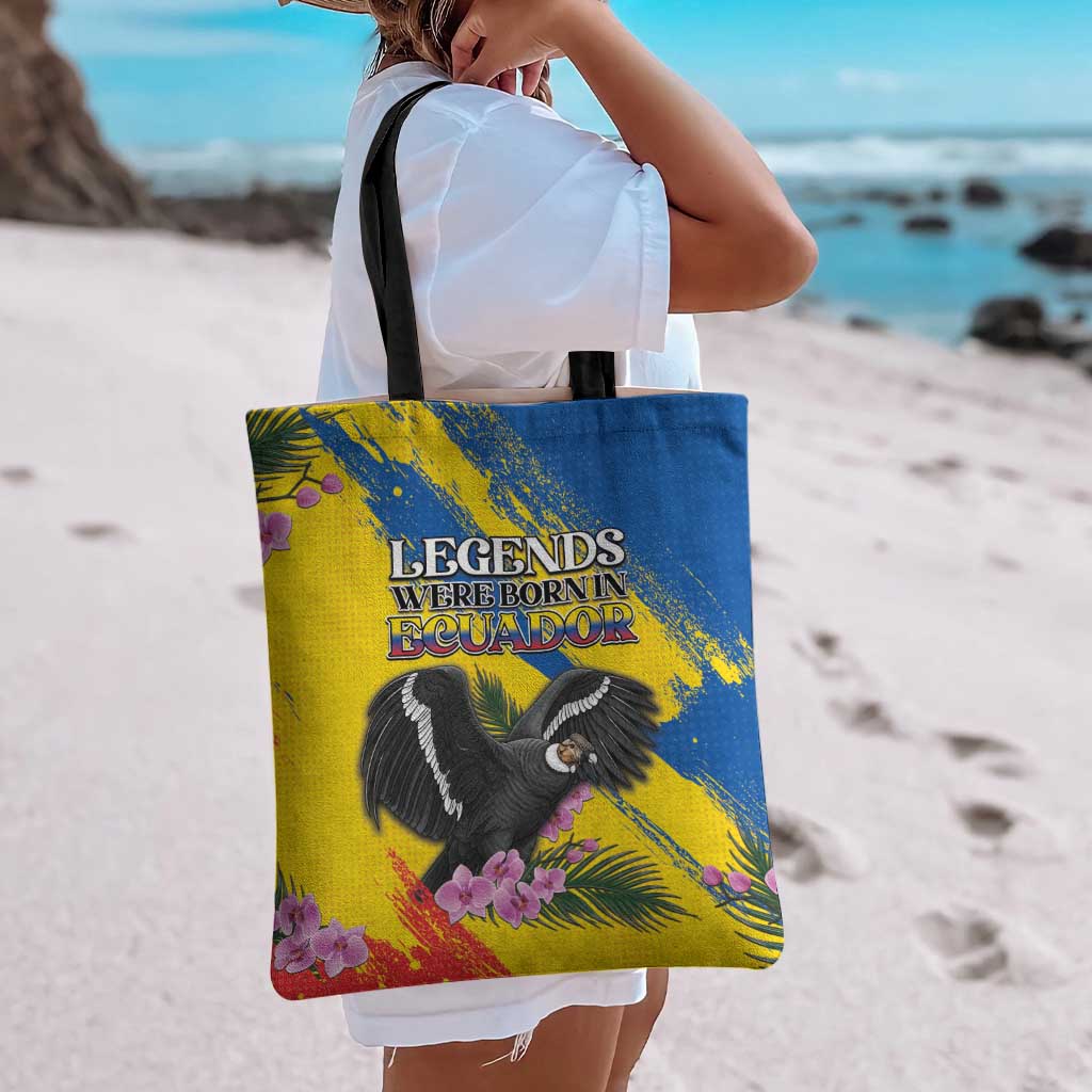 Ecuador Tote Bag Andean Condor With Phalaenopsis Orchid - Wonder Print Shop