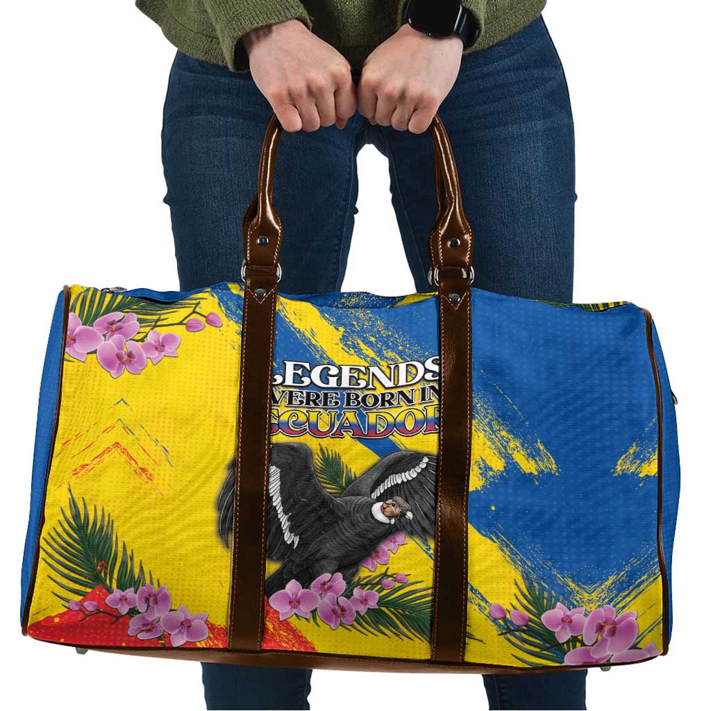 Ecuador Travel Bag Andean Condor With Phalaenopsis Orchid - Wonder Print Shop